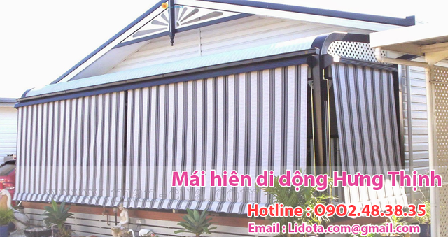 Thay bạt mái hiên mái xếp mái che di động quận 3